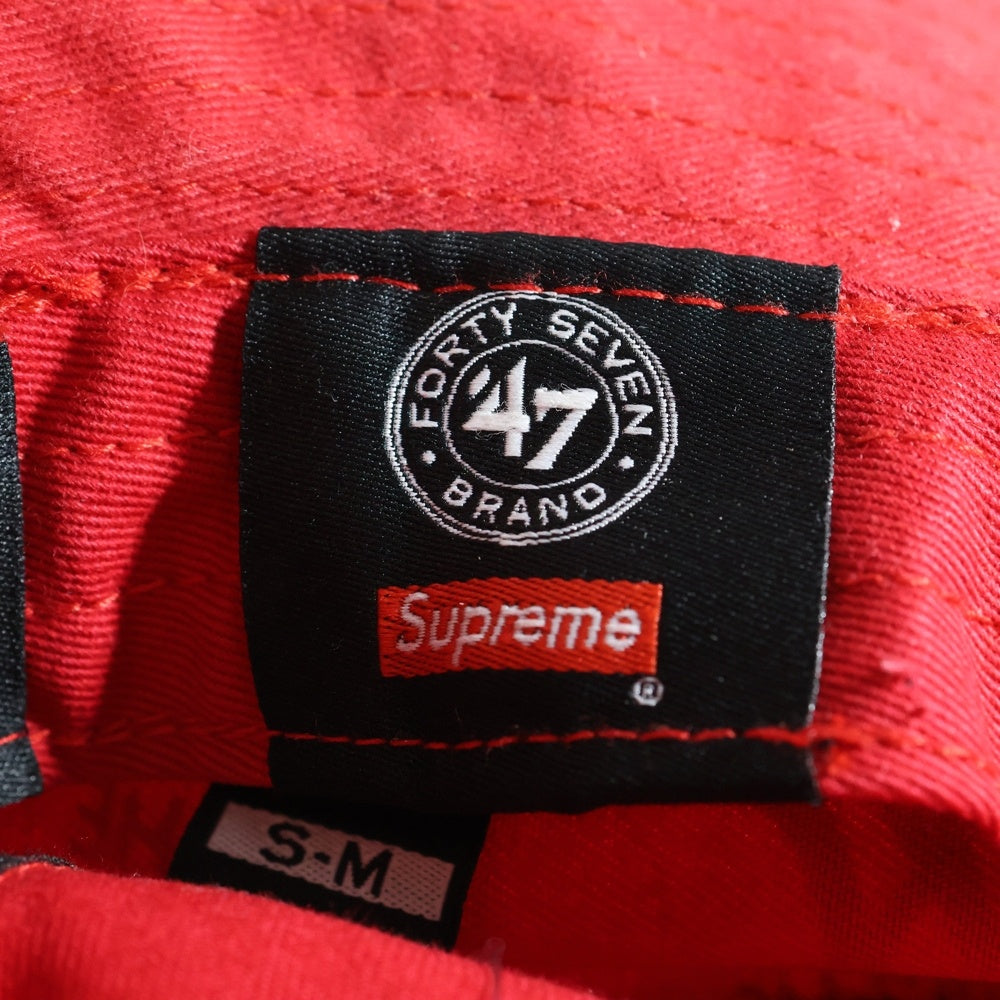 SUPREME(シュプリーム) 15SS ×NEW YORK YANKEES Crusher Hat ニューヨークヤンキース 総柄 クラッシャーハット バケハ 帽子 レッド