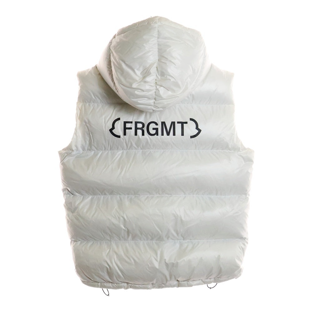 MONCLER(モンクレール) 23AW ×FRAGMENT DESIGN MARSH フラグメント デザイン ダウン ベスト ジップアップ ナイロン ジャケット ホワイト I209U1A00009 M3078