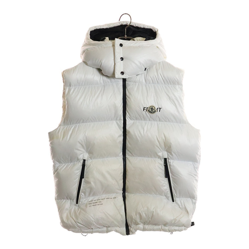 MONCLER(モンクレール) 23AW ×FRAGMENT DESIGN MARSH フラグメント デザイン ダウン ベスト ジップアップ ナイロン ジャケット ホワイト I209U1A00009 M3078