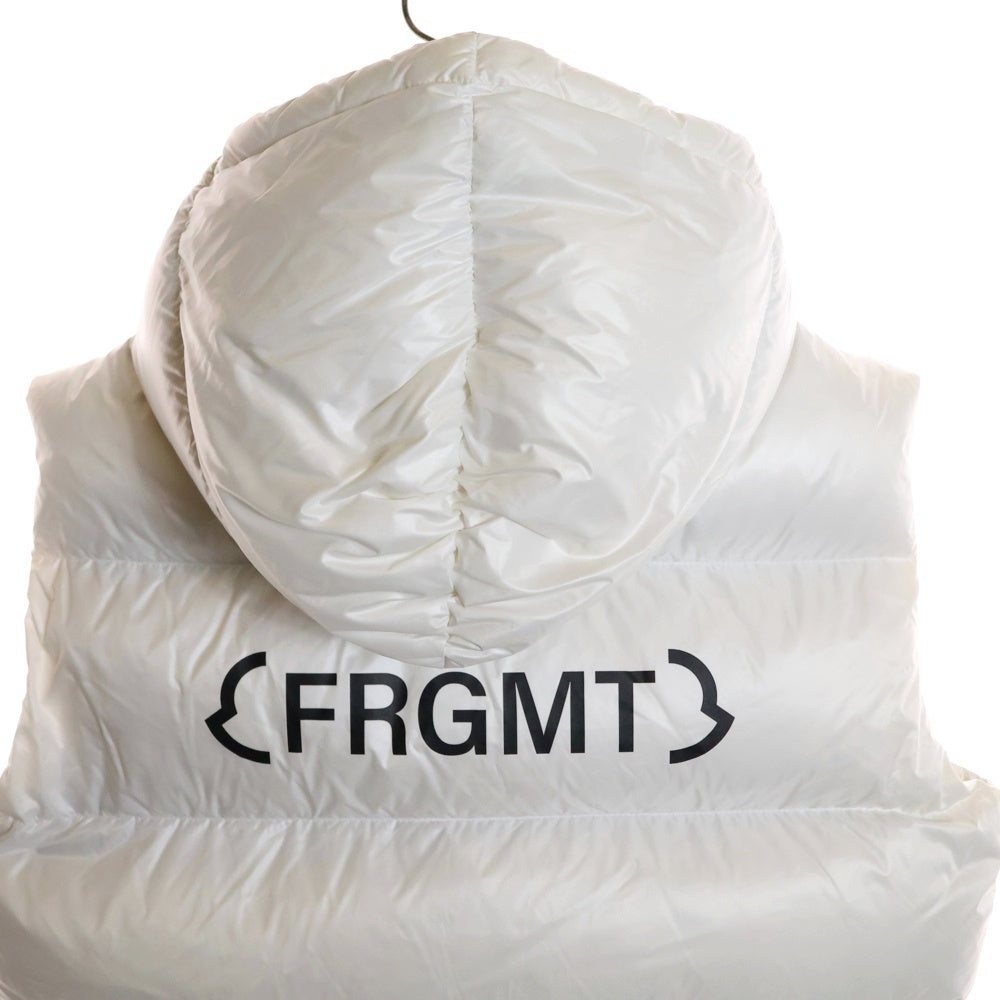 MONCLER(モンクレール) 23AW ×FRAGMENT DESIGN MARSH フラグメント デザイン ダウン ベスト ジップアップ ナイロン ジャケット ホワイト I209U1A00009 M3078