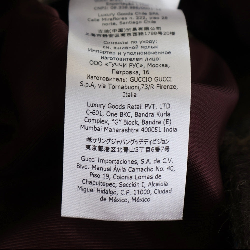 GUCCI(グッチ) ラグラン チェック クラシカルウールコート ブラウン 664710 ZAG90