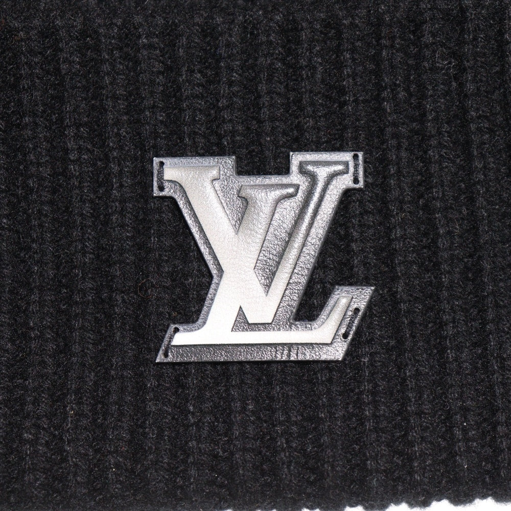 LOUIS VUITTON(ルイヴィトン) ボネ LV アヘッド ロゴワッペン付き カシミヤ ニットキャップ ビーニー 帽子 ブラック M76591