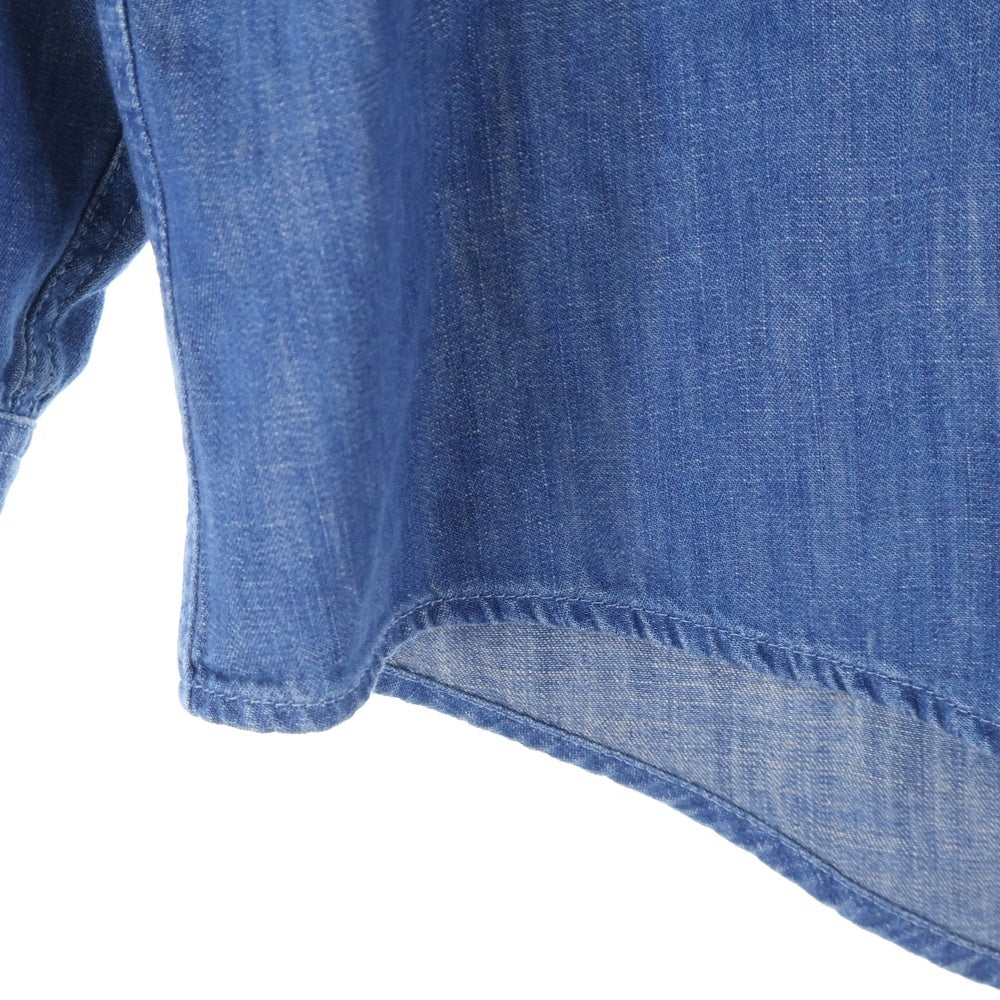 GUCCI(グッチ) バッグ刺繍 ボタンダウン 長袖デニム シャツ インディゴ 519932 XDAHO