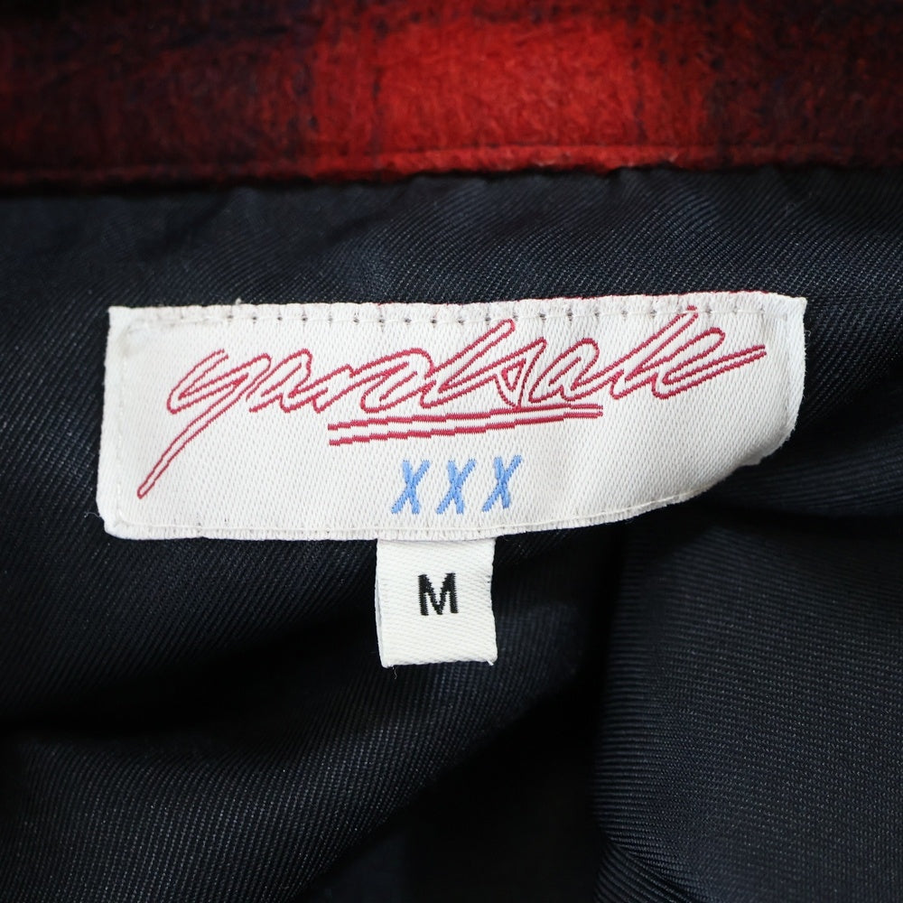 NO BRAND(ノーブランド) YARDSALE ヤードセール チェック ジップアップジャケット レッド/ネイビー