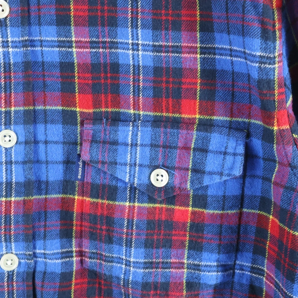 SUPREME(シュプリーム) フランネルチェック 長袖シャツ ブルー
