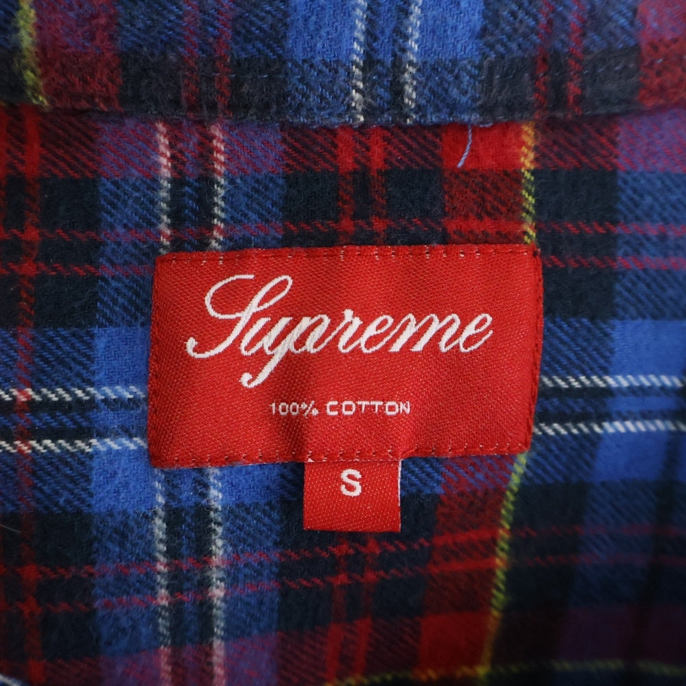 SUPREME(シュプリーム) フランネルチェック 長袖シャツ ブルー