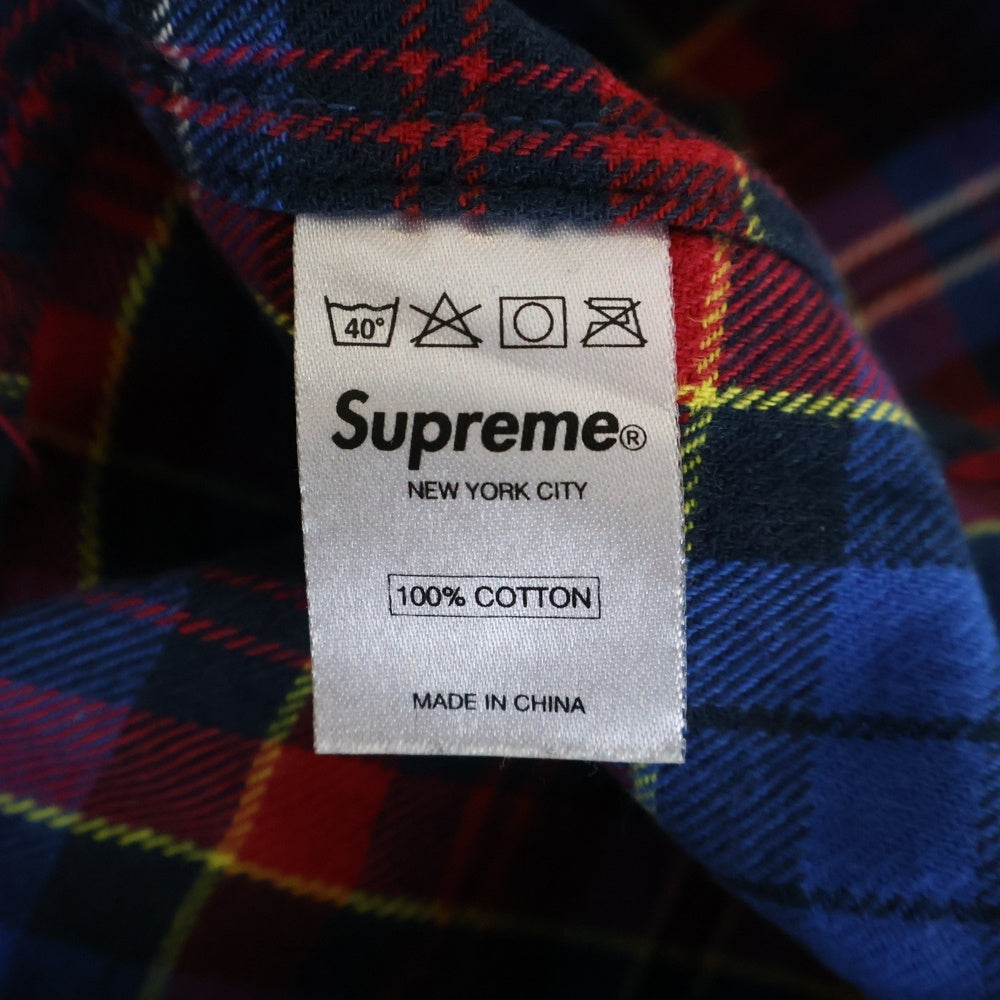 SUPREME(シュプリーム) フランネルチェック 長袖シャツ ブルー