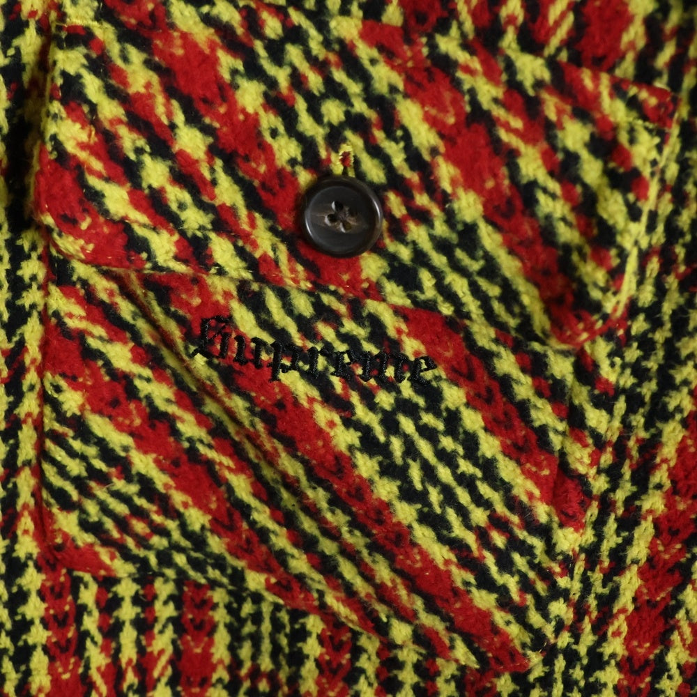 SUPREME(シュプリーム) 22AW Heavy Flannel Shirt ヘビー フランネルシャツ ボタンジャケット レッド/イエロー