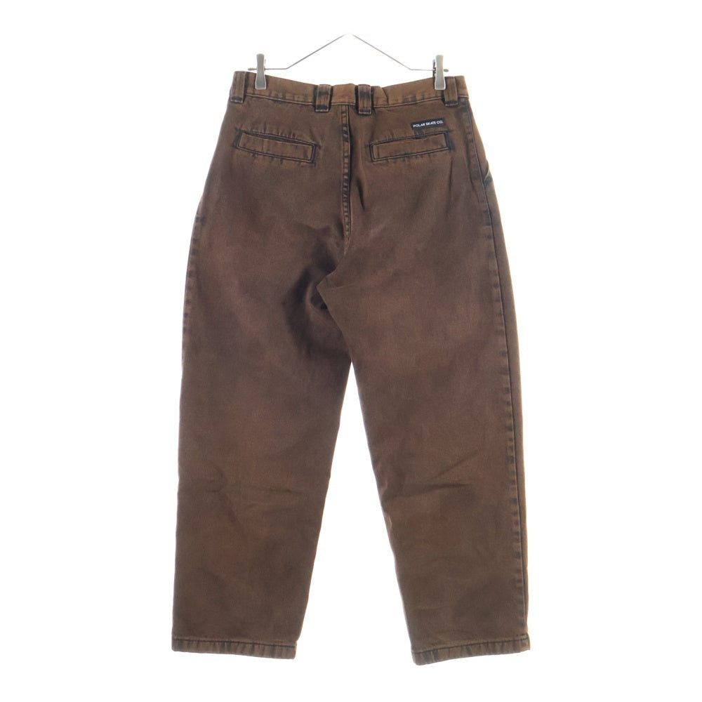 POLAR SKATE CO(ポーラー) 21AW 2タック デニム ストレートパンツ ブラウン PSC-F21-GRUNDCHINO