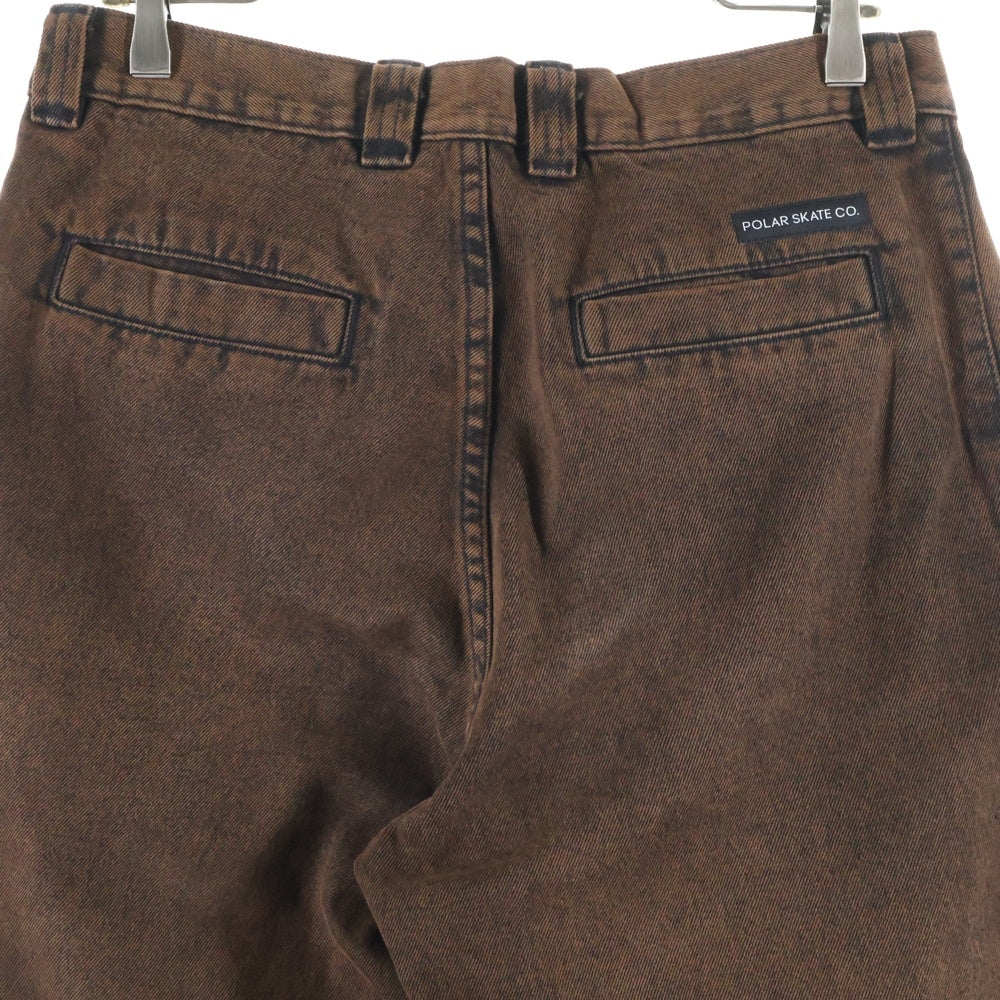 POLAR SKATE CO(ポーラー) 21AW 2タック デニム ストレートパンツ ブラウン PSC-F21-GRUNDCHINO