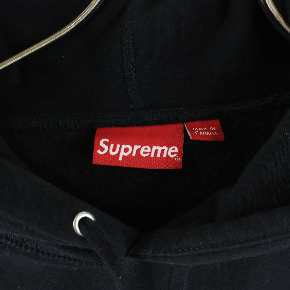 SUPREME(シュプリーム) 22SS Raised Handstyle Hooded Sweatshirt ライズド ハンドスタイル ロゴエンブロイダリー プルオーバープパーカー スウェットフーディ ブラック