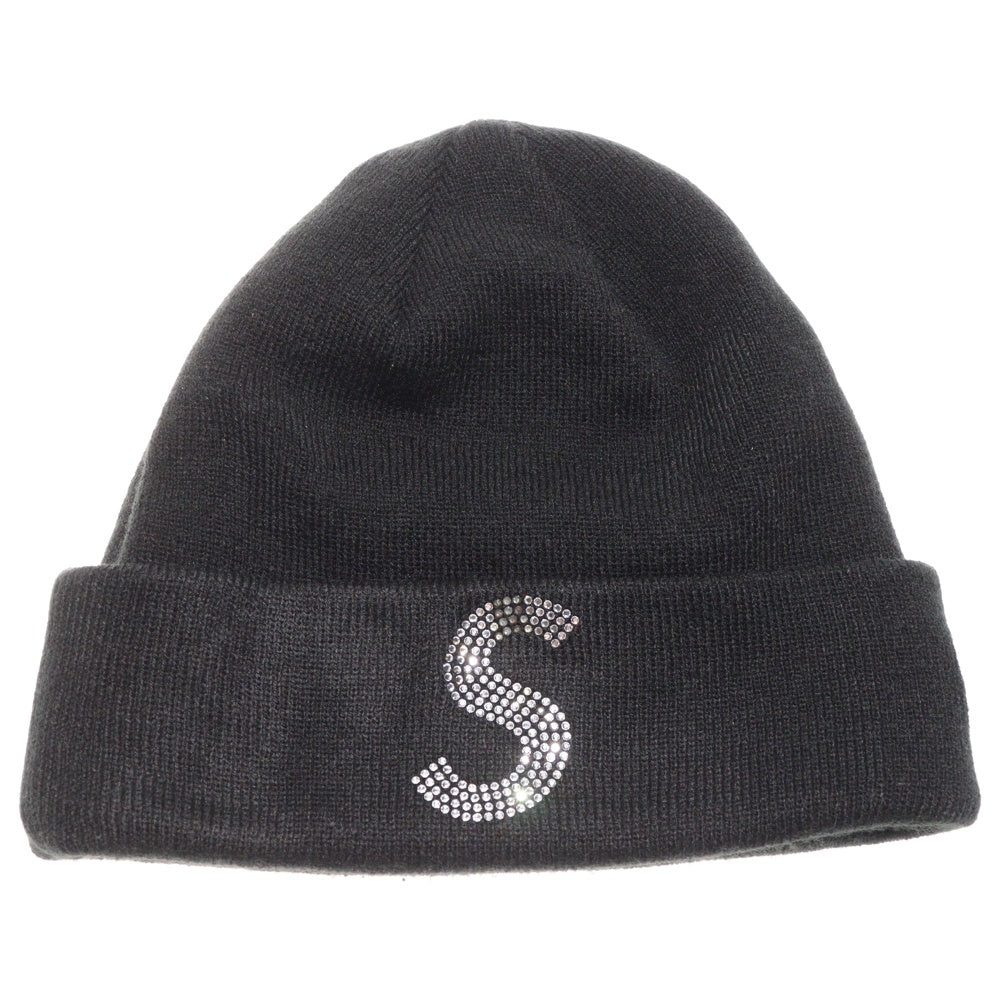 SUPREME(シュプリーム) 21SS ×New Era ×Swarovski S Logo Beanie ニューエラ スワロフスキー Sロゴ ラインストーン ビーニー ニット帽 帽子 ブラック