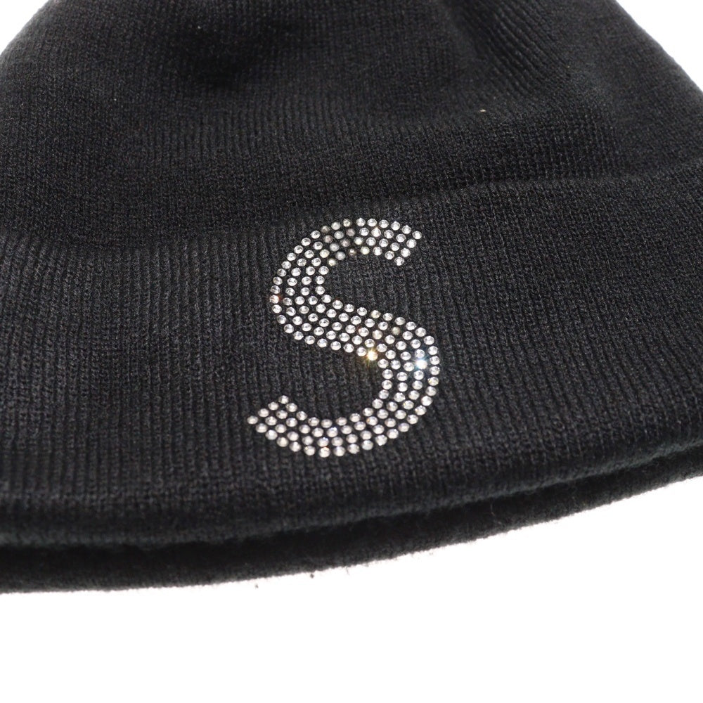 SUPREME(シュプリーム) 21SS ×New Era ×Swarovski S Logo Beanie ニューエラ スワロフスキー Sロゴ ラインストーン ビーニー ニット帽 帽子 ブラック