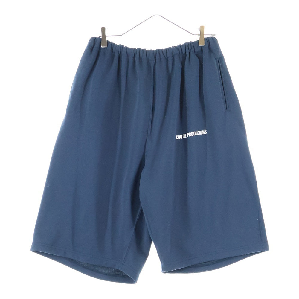 COOTIE PRODUCTIONS(クーティー プロダクションズ) Dry Tech Sweat Shorts ロゴプリント ドライテック オーバーサイズ ショートパンツ ハーフパンツ ショーツ ネイビー