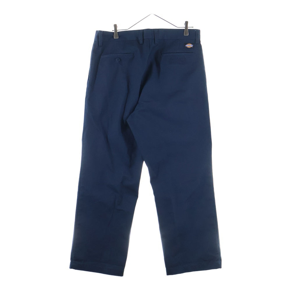 WACKO MARIA(ワコマリア) 24SS ×Dickies PLEATED TROUSERS ディッキーズ ロゴ刺繍 プリーツトラウザーズ チノパンツ ネイビー 24SS-WMP-DC01