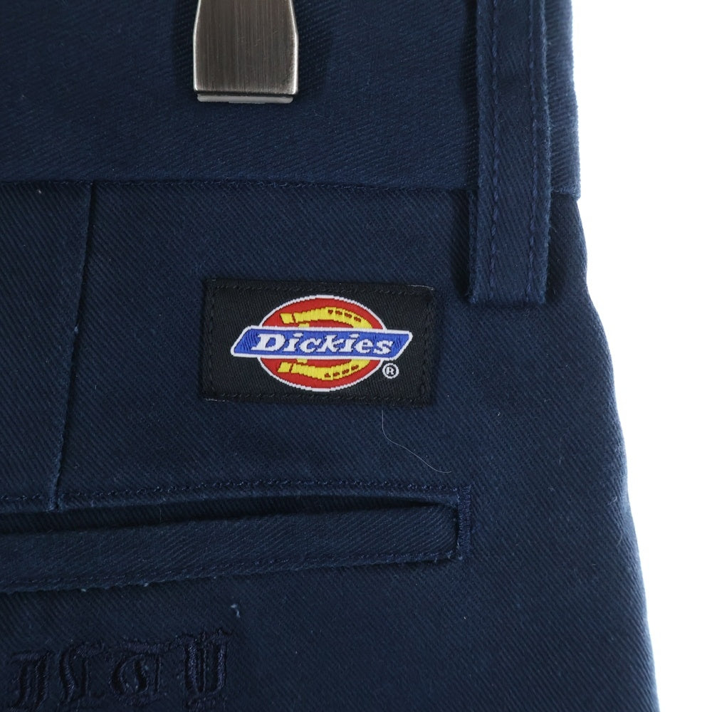 WACKO MARIA(ワコマリア) 24SS ×Dickies PLEATED TROUSERS ディッキーズ ロゴ刺繍 プリーツトラウザーズ チノパンツ ネイビー 24SS-WMP-DC01
