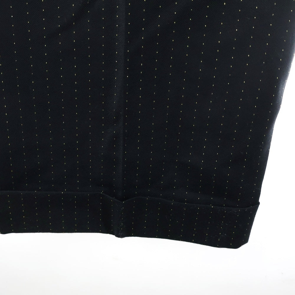 WACKO MARIA(ワコマリア) 22SS STRIPED PLEATED TROUSERS ストライプド プリーテッド トラウザーズ ウール スラックスパンツ ブラック 22SS-WMP-TR26