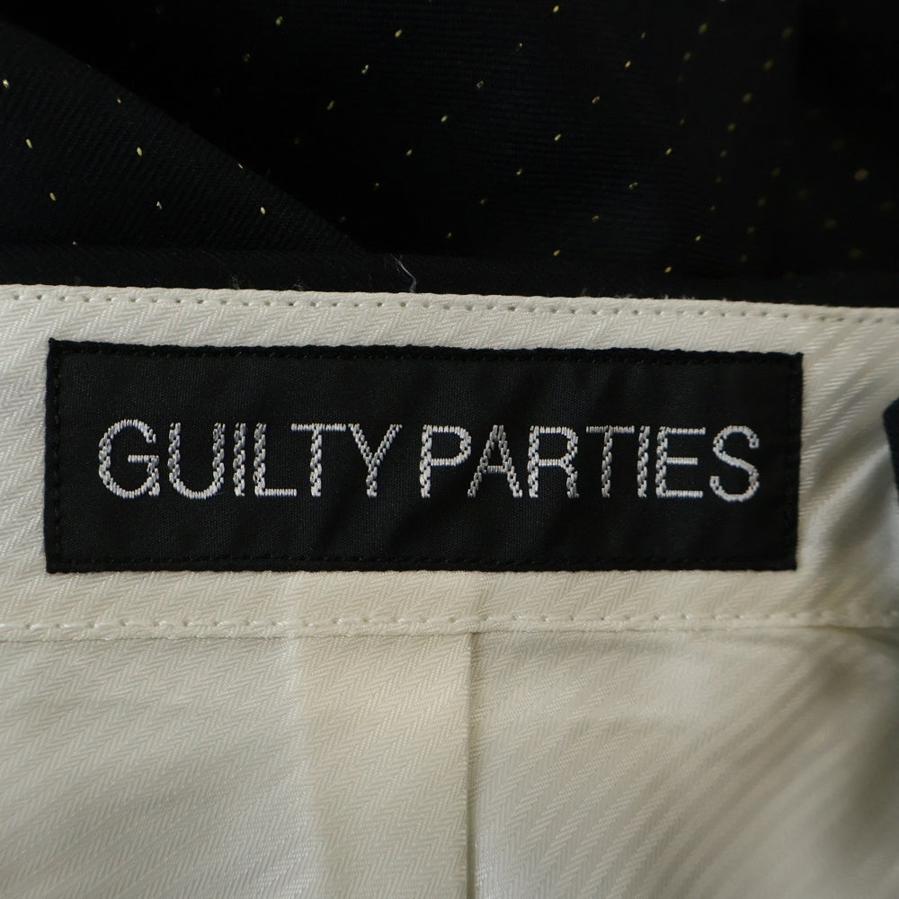 WACKO MARIA(ワコマリア) 22SS STRIPED PLEATED TROUSERS ストライプド プリーテッド トラウザーズ ウール スラックスパンツ ブラック 22SS-WMP-TR26