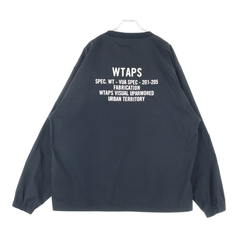 WTAPS(ダブルタップス) 20AW SMOCK LS POLY TWILL スモック ポリエステル クルーネック プルオーバーシャツ ブラック 202BRDT-SHM04