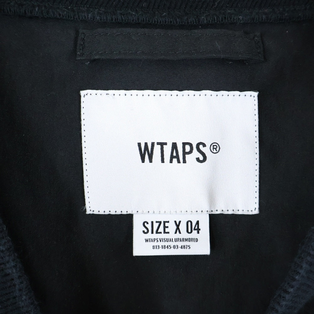 WTAPS(ダブルタップス) 20AW SMOCK LS POLY TWILL スモック ポリエステル クルーネック プルオーバーシャツ ブラック 202BRDT-SHM04