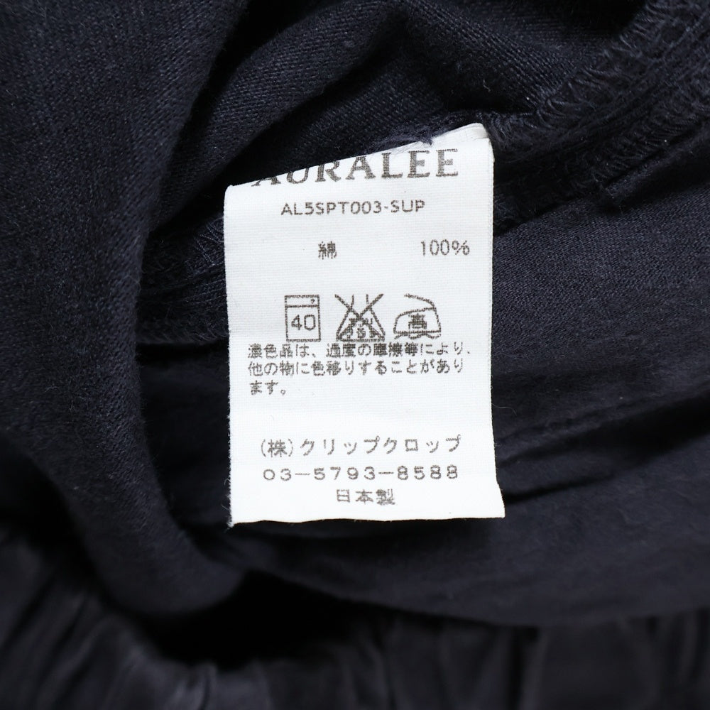 AURALEE(オーラリー) STAND-UP EASY PANTS ヘビーウェイト スタンドアップイージーパンツ ブラック AL5SPT003-SUP