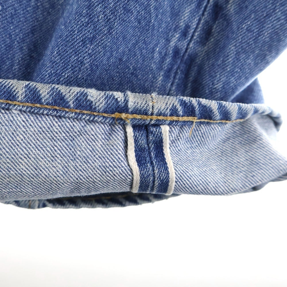 Levi's(リーバイス) 70S VINTAGE 501 66後期 スモールe 不均等V 赤耳 ボタンフライ デニムパンツ インディゴ