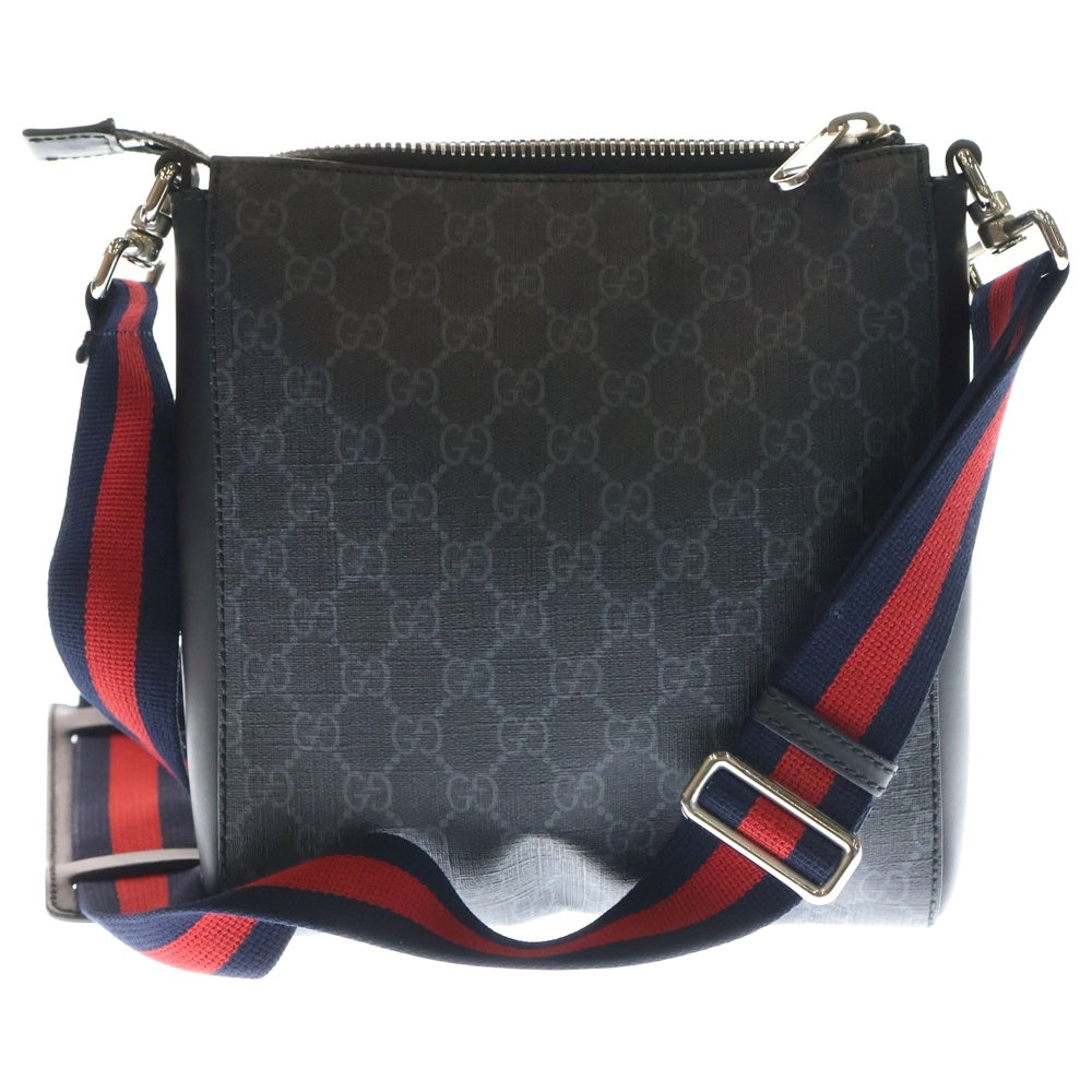 GUCCI(グッチ) GGスプリーム クーリエ ワッペン ショルダーバッグ ブラック 547751