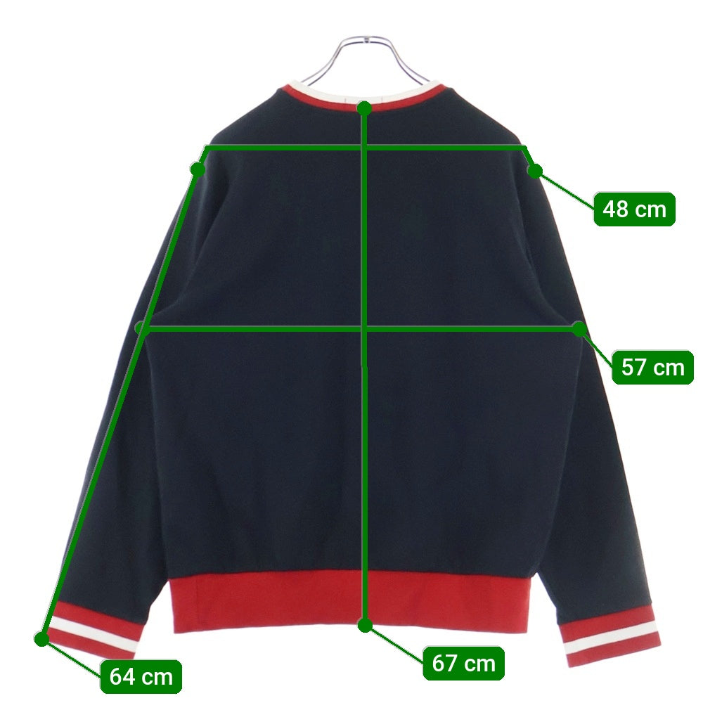 POLO RALPH LAUREN(ポロラルフローレン) パイルPロゴ クルーネック スウェットトレーナー ブラック/レッド 0200011568