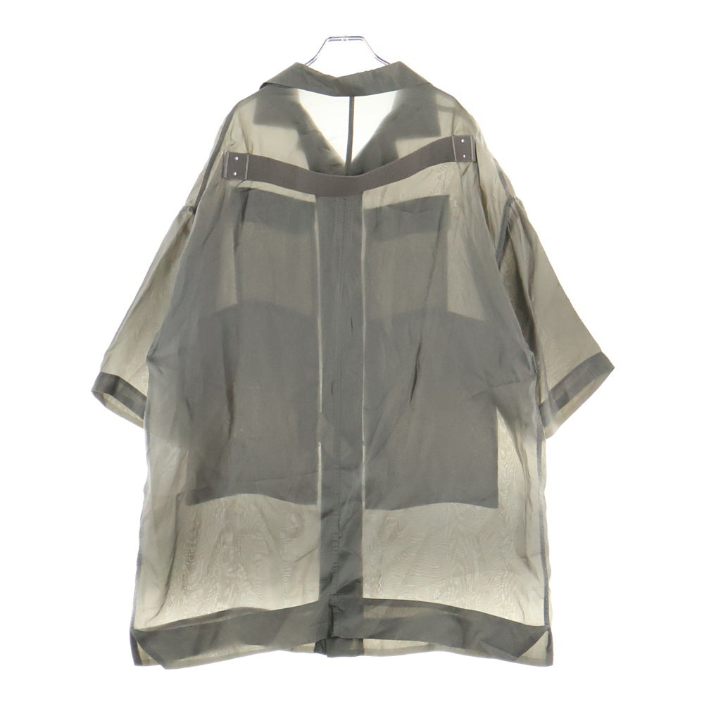 Rick Owens(リックオウエンス) 22SS FOGASHINE MAGNUM TOMMY SHIRT マグナム キュプラ トミー半袖シャツ グレー RU01B1298-J
