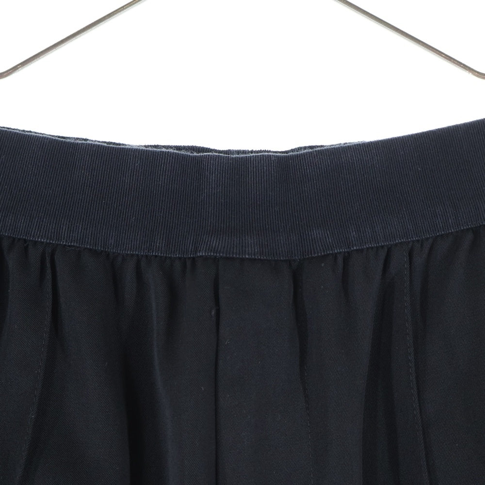 JIL SANDER(ジルサンダー) 22SS ウエストゴム ギャザー スラックス ロングパンツ ブラック JSMU310701MU20290021