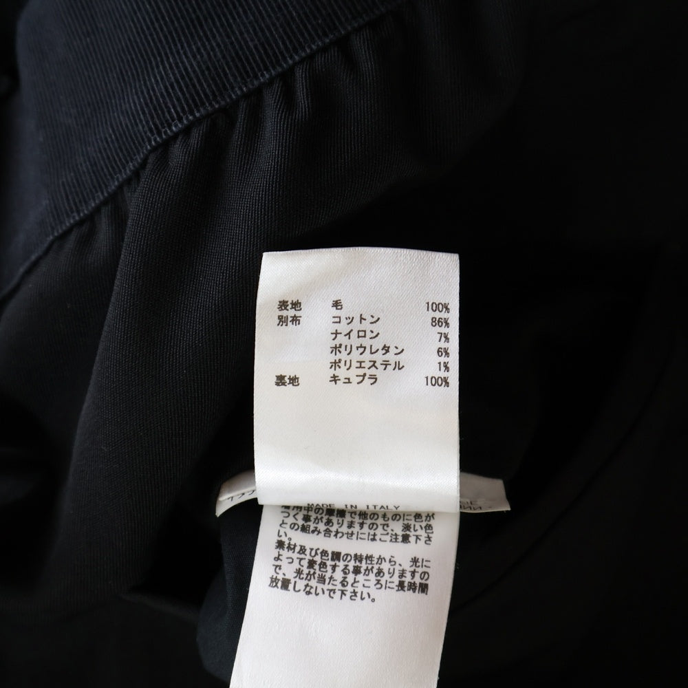 JIL SANDER(ジルサンダー) 22SS ウエストゴム ギャザー スラックス ロングパンツ ブラック JSMU310701MU20290021