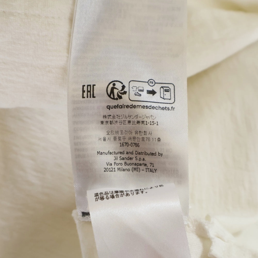 JIL SANDER(ジルサンダー) 23SS Vネック 半袖Tシャツカットソー ホワイト J22GC0107 J20017