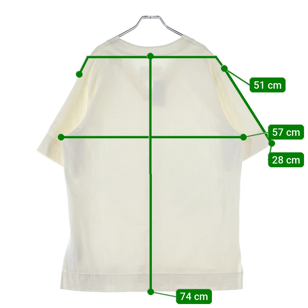 JIL SANDER(ジルサンダー) 23SS Vネック 半袖Tシャツカットソー ホワイト J22GC0107 J20017