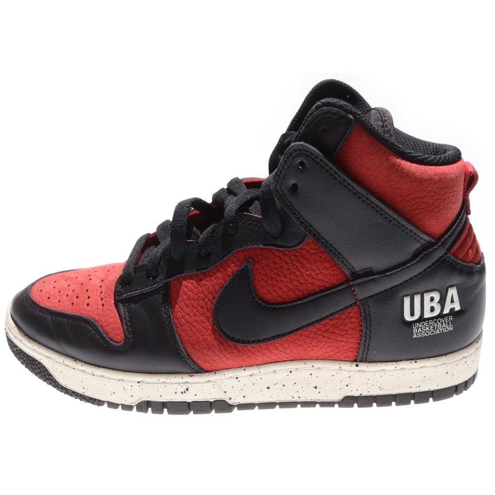 NIKE(ナイキ) ×UNDERCOVER DUNK HIGH UBA アンダーカバー ダンク ハイカットスニーカー ブラック/レッド US9/7m DD9401-600