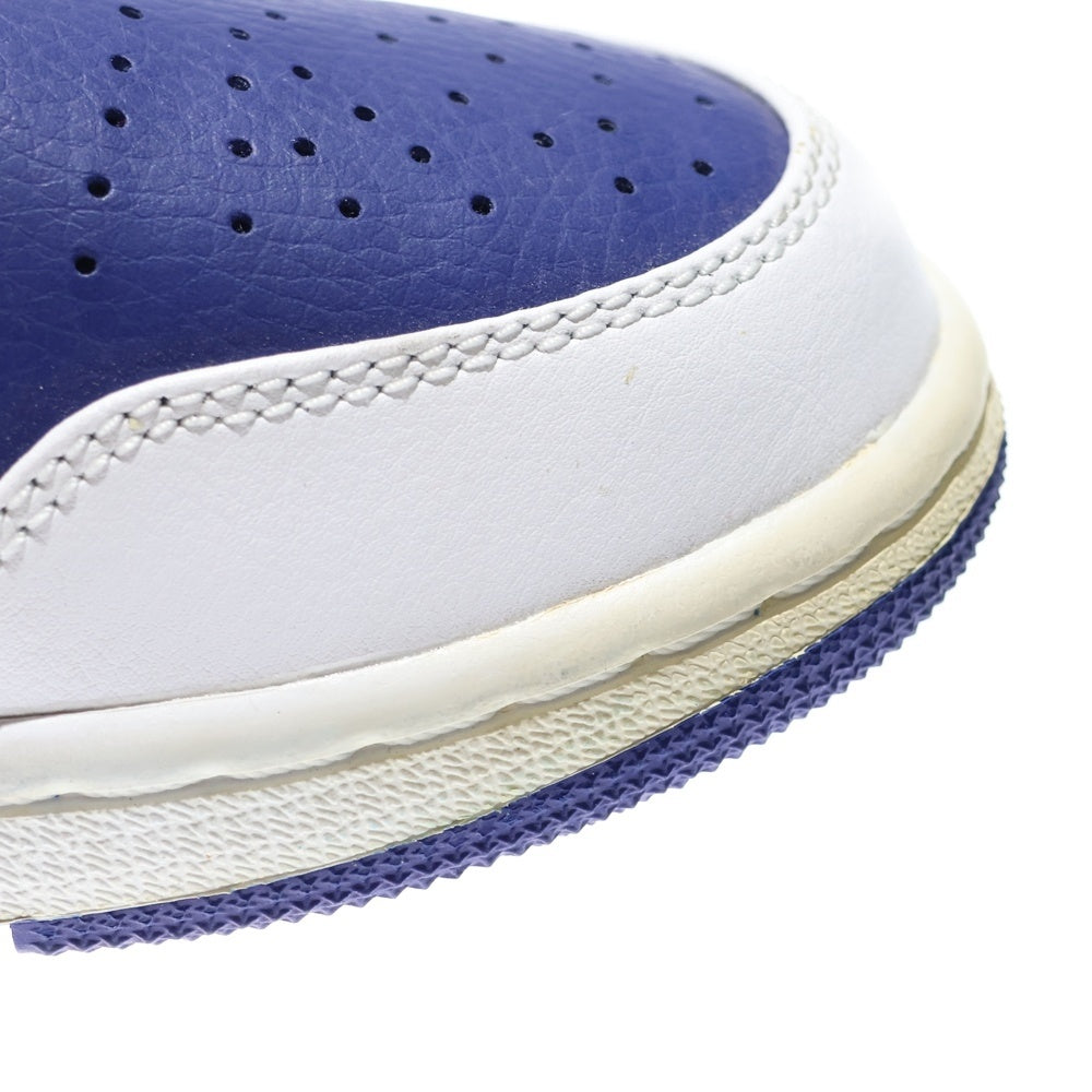 NIKE(ナイキ) AIR JORDAN 1 MID WHITE NAVY YELLOW エアジョーダン1 ミッドカットスニーカー ホワイト/ブルー US8.5/26.5cm 554724-131