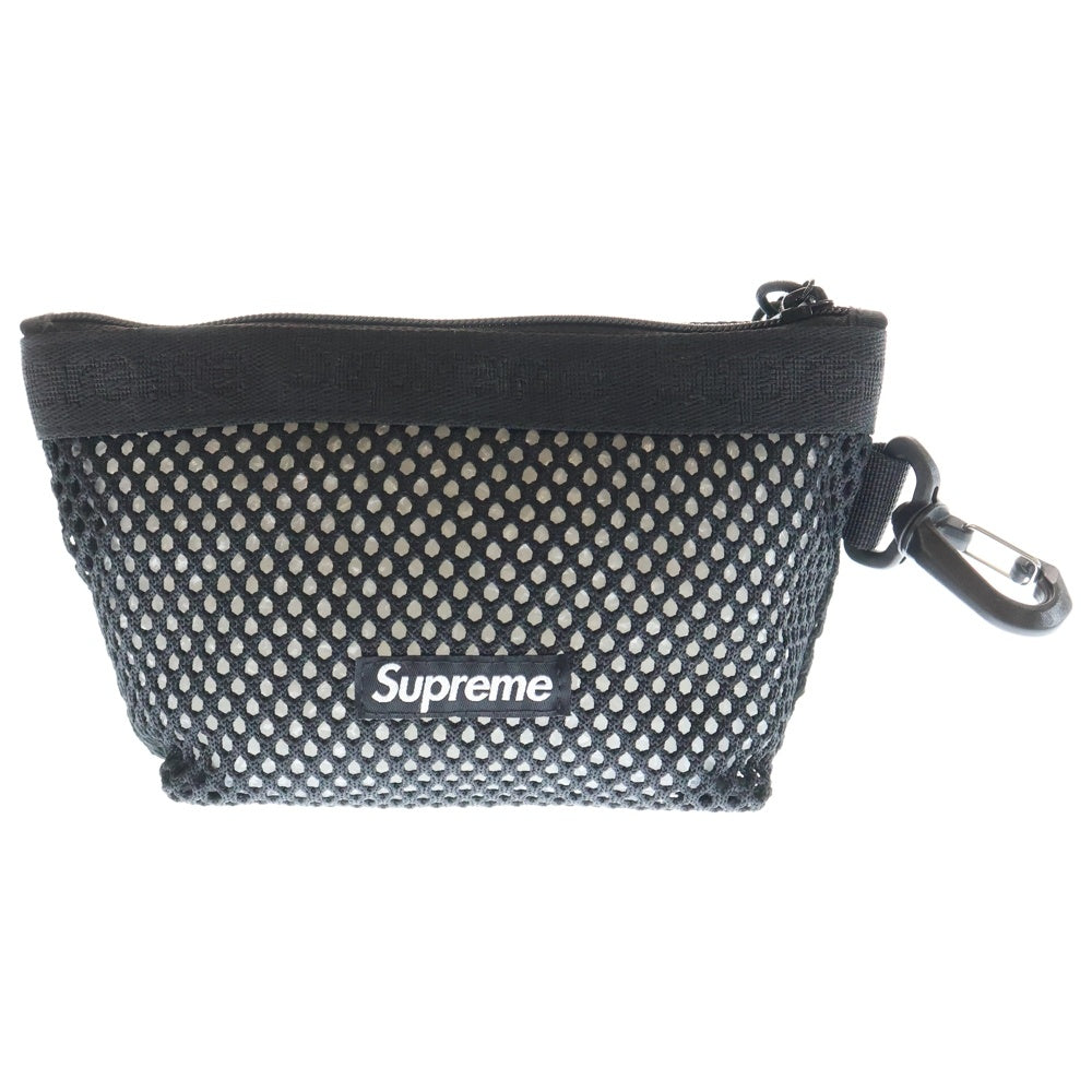 SUPREME(シュプリーム) 25SS Mesh Mini Pouch スモールボックスロゴ メッシュ ミニ ポーチ ブラック