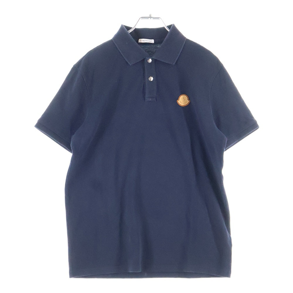 MONCLER(モンクレール) 23AW SS POLO ワッペンロゴ コットン 半袖ポロシャツ ブラック I20918A00014 84556