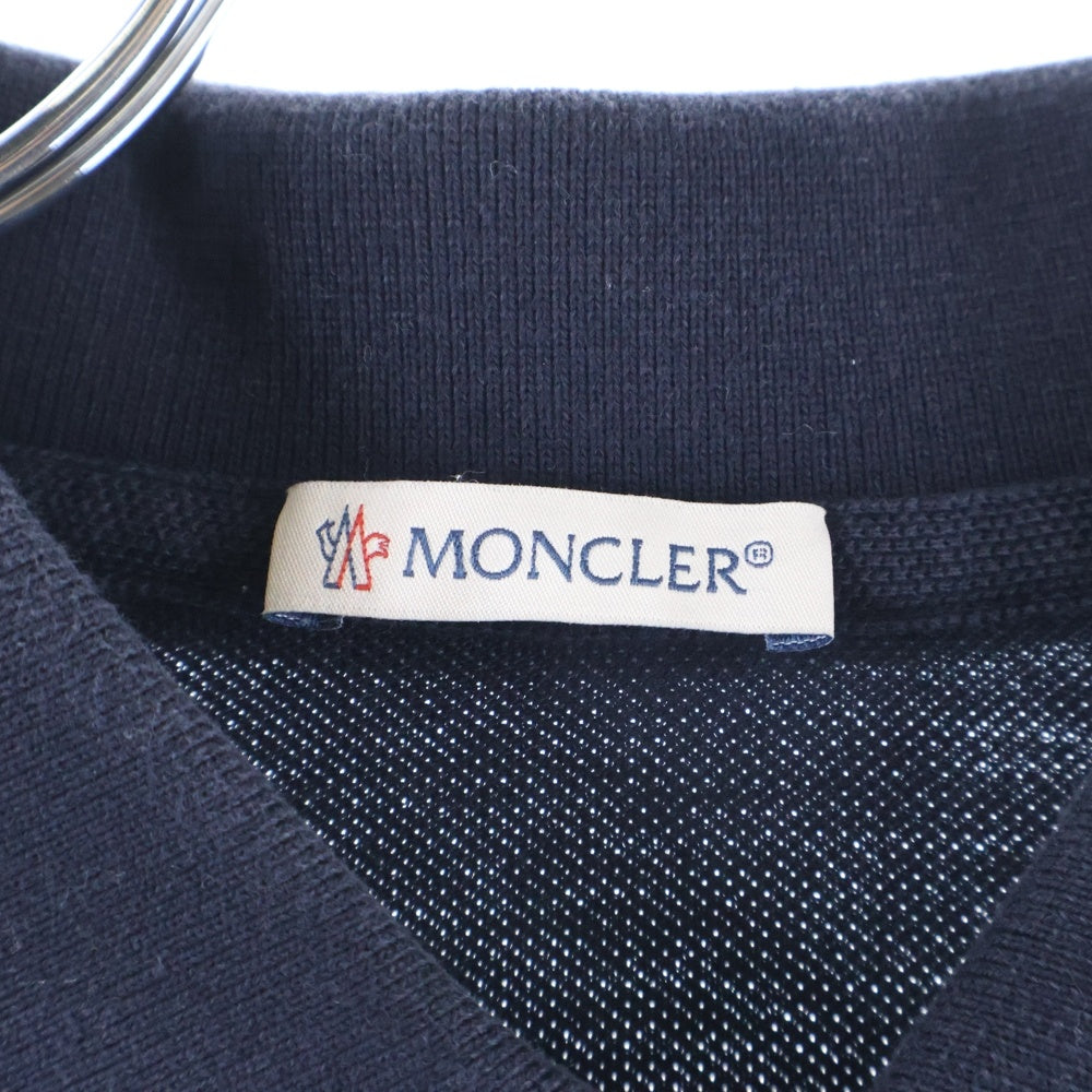 MONCLER(モンクレール) 23AW SS POLO ワッペンロゴ コットン 半袖ポロシャツ ブラック I20918A00014 84556