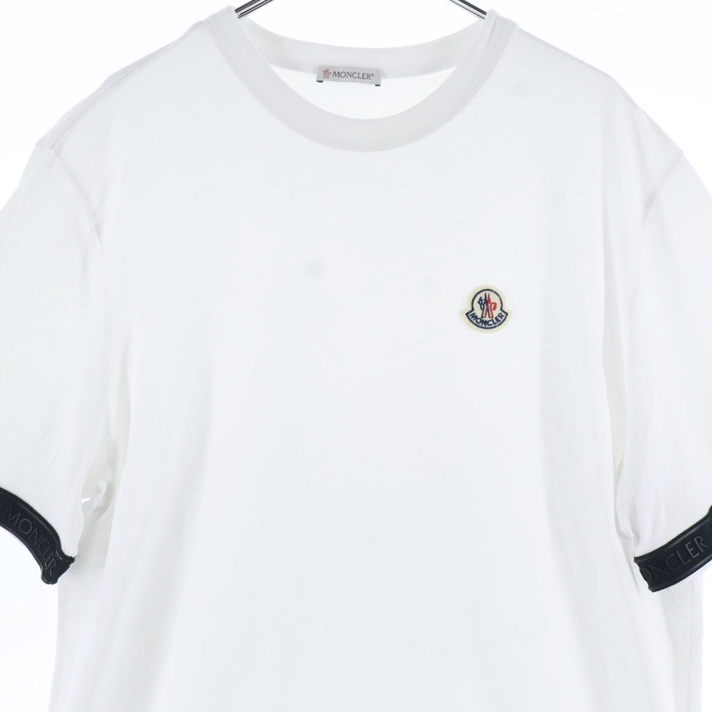 MONCLER(モンクレール) 21AW MAGLIA T-SHIRT マグリア ワッペンロゴ クルーネック 半袖Tシャツ カットソー ホワイト G20918C00026 8390T