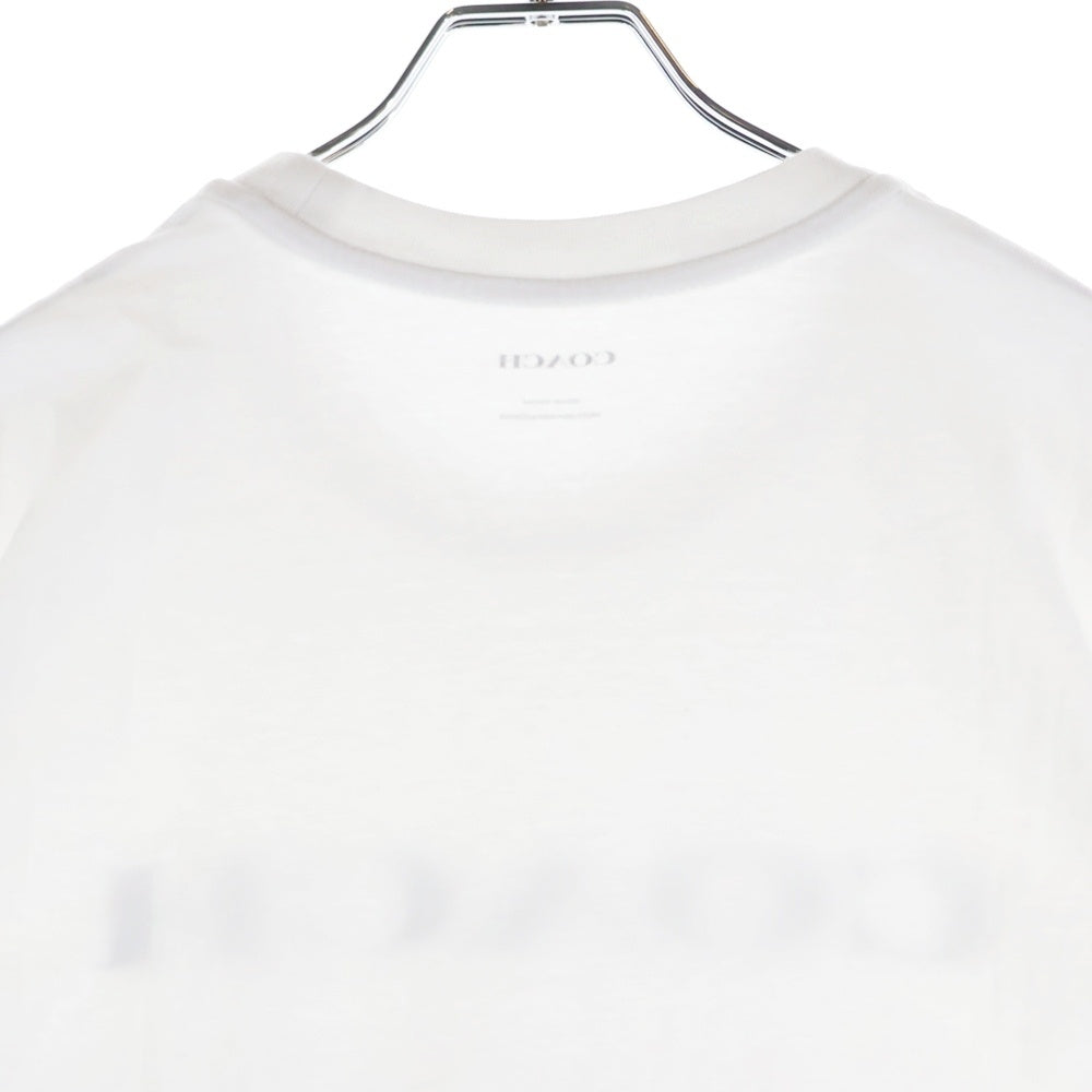 COACH(コーチ) フロントロゴプリント クルーネック 半袖Tシャツ カットソー ホワイト C9693