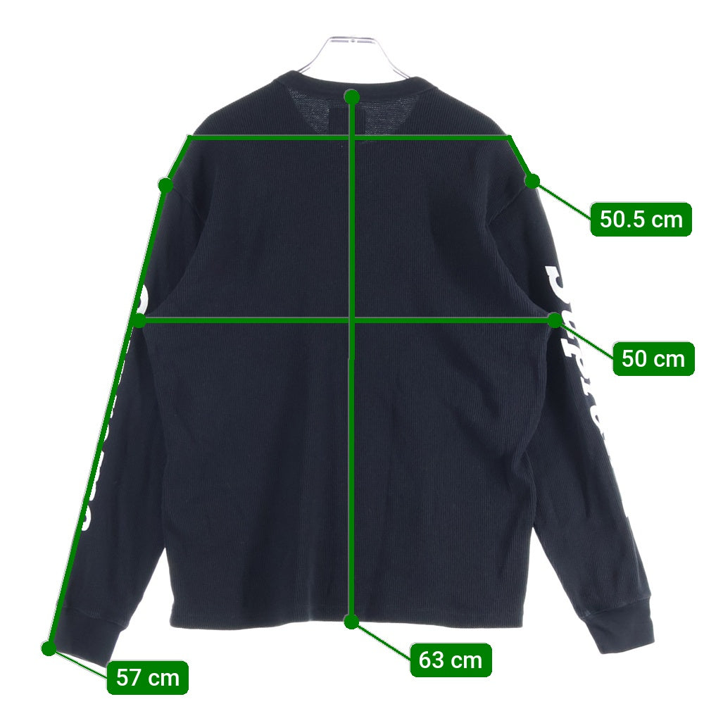 SUPREME(シュプリーム) 25AW×Dickies Thermal ディッキーズ ロゴプリント サーマル 長袖シャツ カットソー ブラック