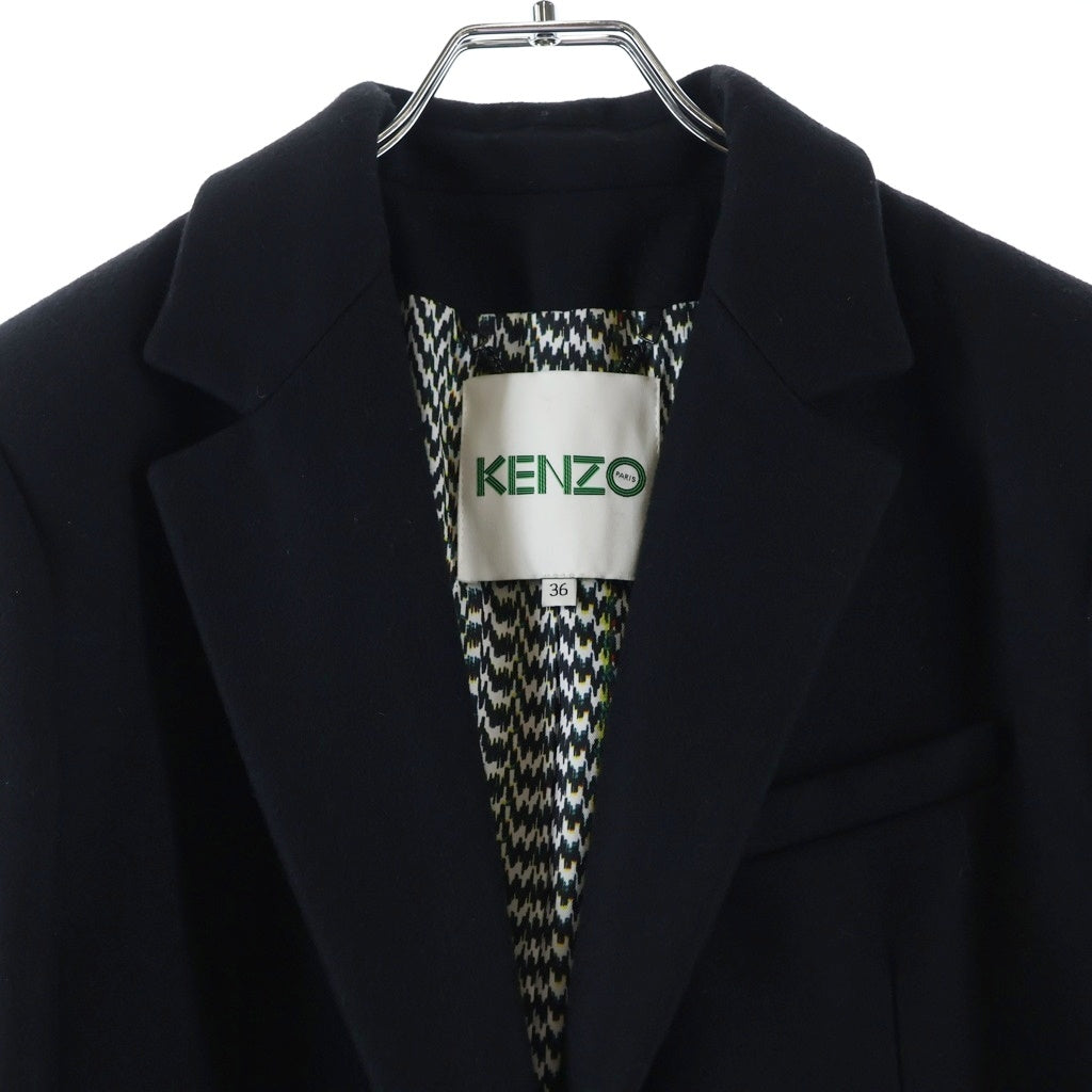 KENZO(ケンゾー) Wool Chester Coat ウールチェスターコート レディース ブラック F462MA0715AJ