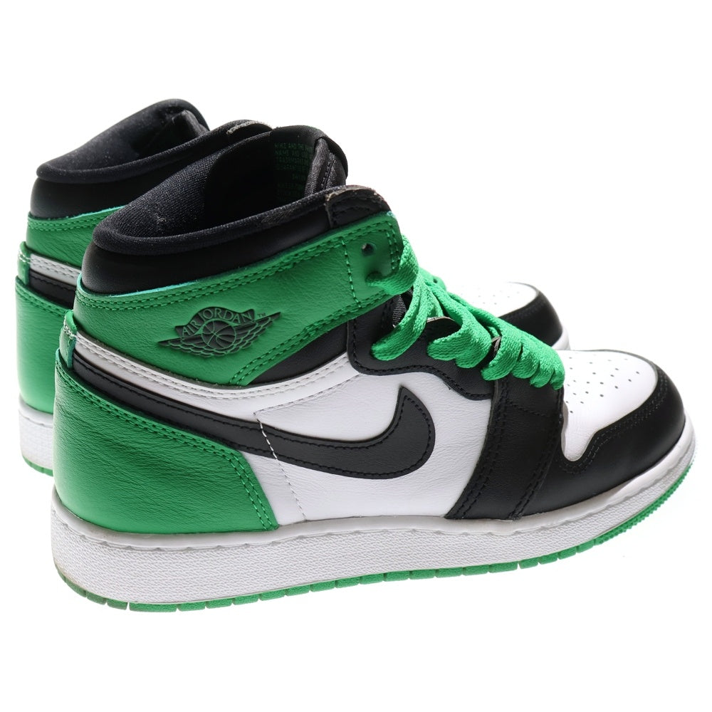 NIKE(ナイキ) AIR JORDAN 1 HIGH OG GS エア ジョーダン 1 レトロ ハイ OG GS ハイカットスニーカー グリーン/ブラック/ホワイト レディース US6Y/24cm FD1437-031