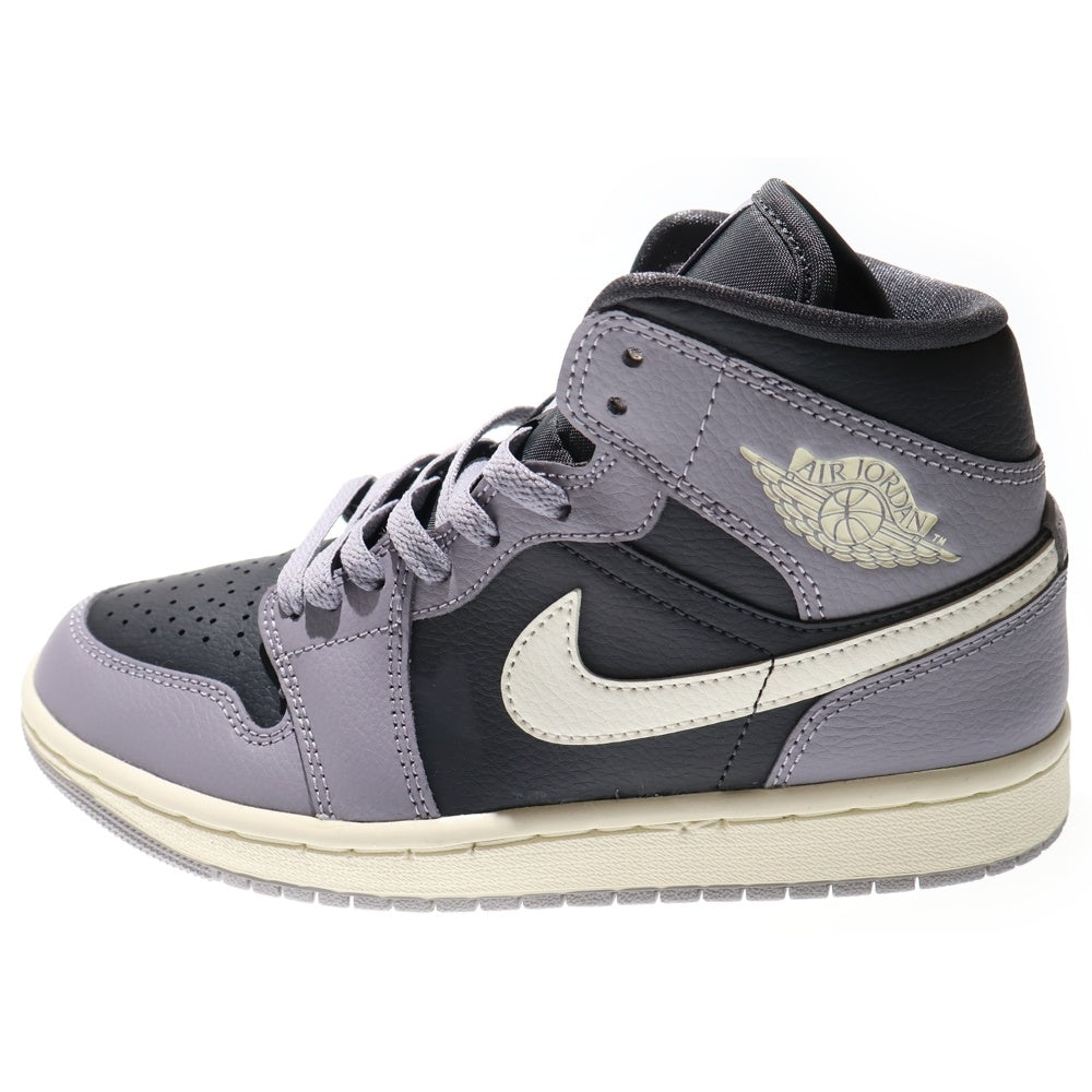 NIKE(ナイキ) AIR JORDAN 1 MID エアジョーダン 1 ミドルカットスニスニーカーシューズ グレー/ホワイト US7/24cm BQ6472-022