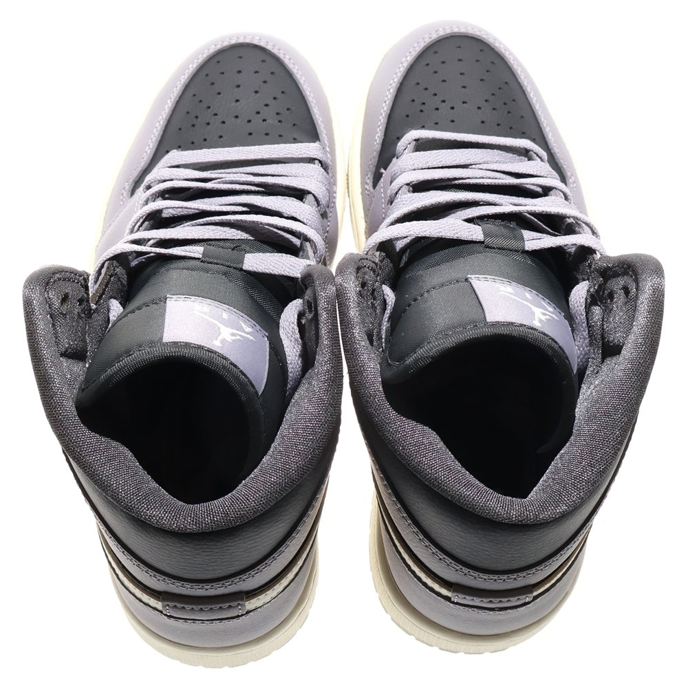 NIKE(ナイキ) AIR JORDAN 1 MID エアジョーダン 1 ミドルカットスニスニーカーシューズ グレー/ホワイト US7/24cm BQ6472-022