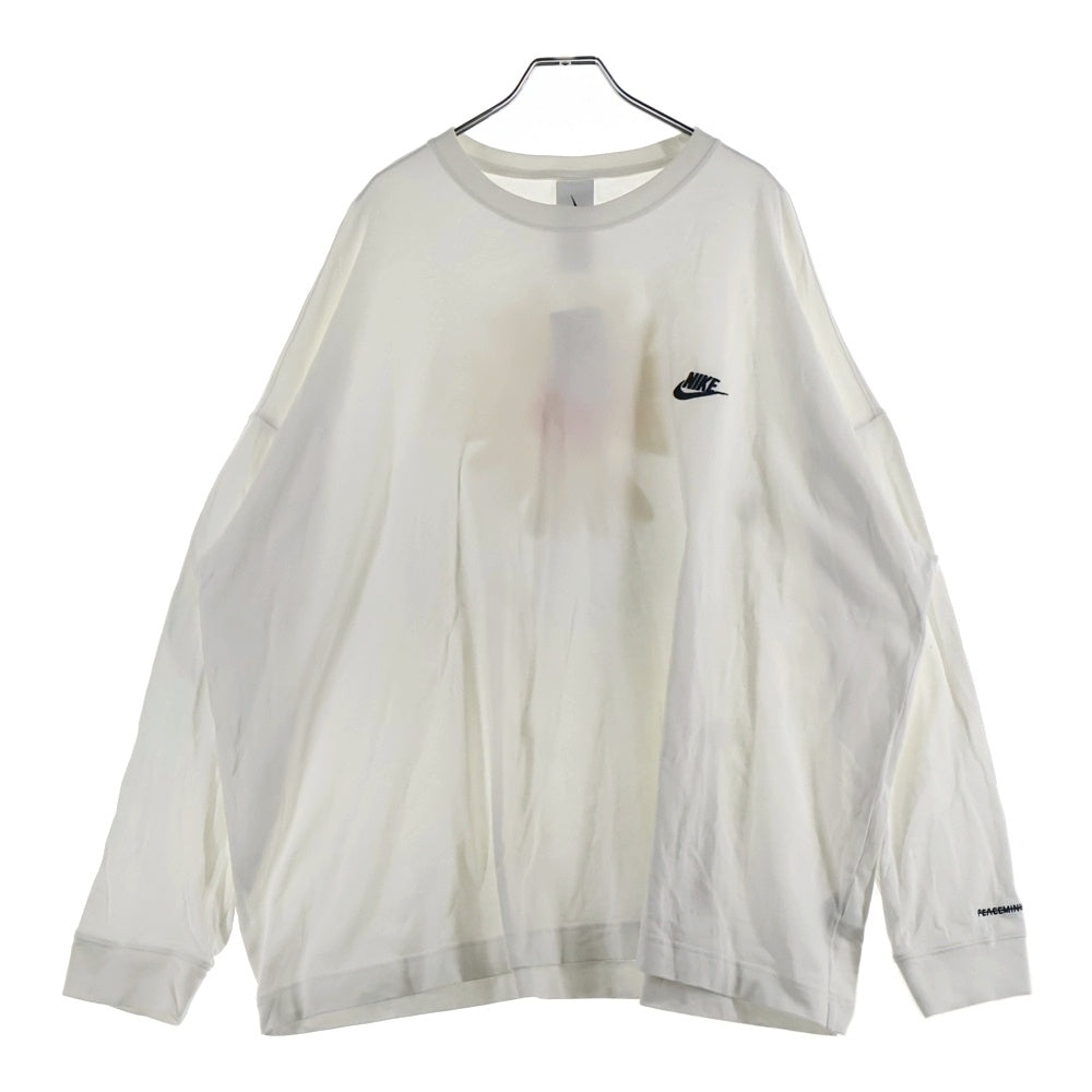 NIKE(ナイキ) ×peaceminusone NRG CF L S T-SHIRT ピースマイナスワン バックプリント 半袖長袖Tシャツ ロンT ホワイト DR0097-100