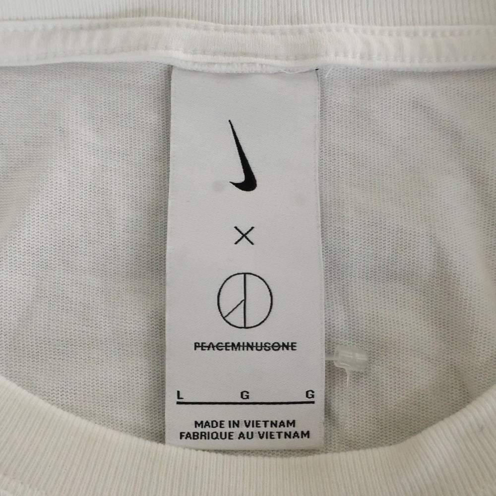 NIKE(ナイキ) ×peaceminusone NRG CF L S T-SHIRT ピースマイナスワン バックプリント 半袖長袖Tシャツ ロンT ホワイト DR0097-100