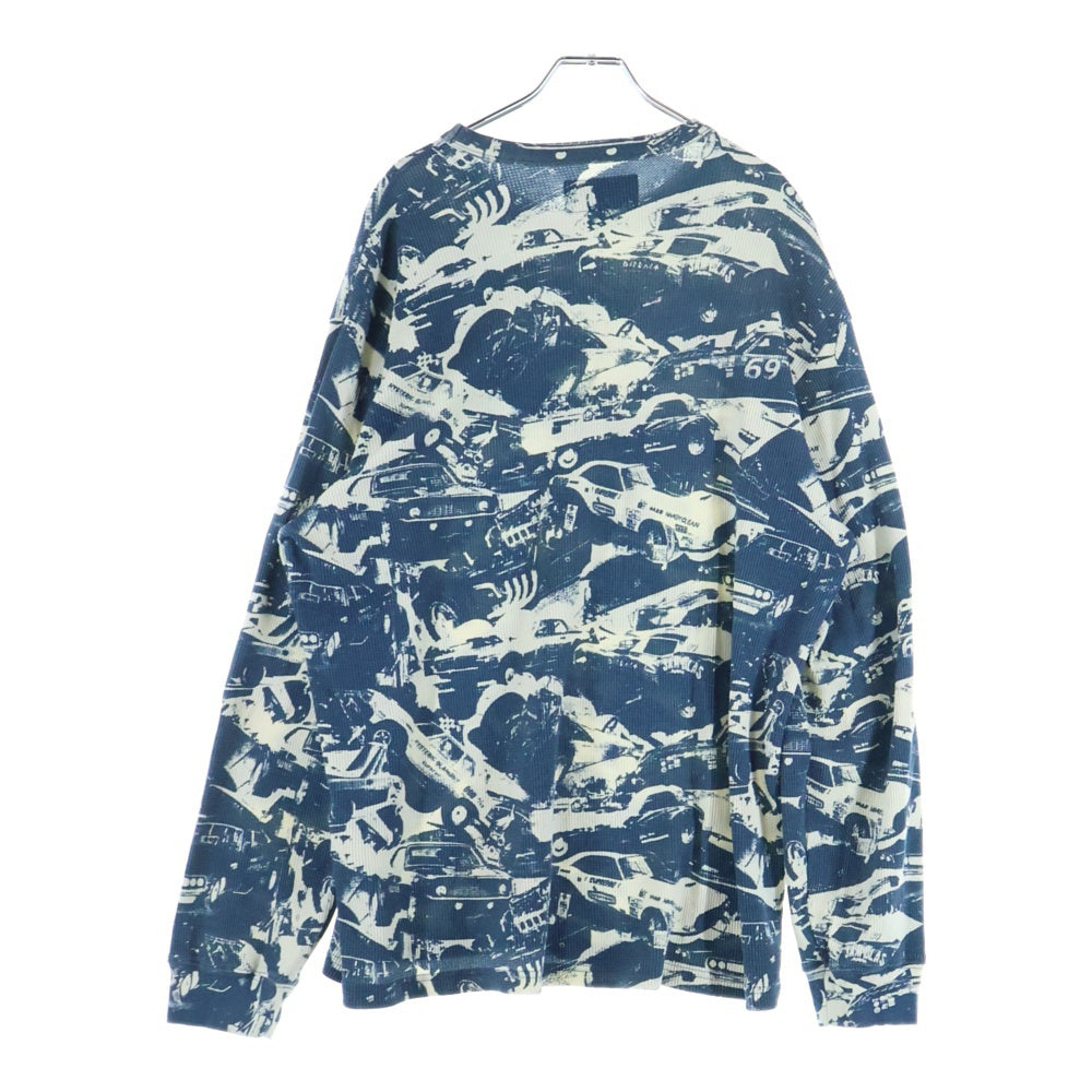 SUPREME(シュプリーム) 24AW ×HYSTERIC GRAMOUR Cars Thermal ヒステリックグラマー カーズ サーマル 長袖Tシャツ ブルー/ホワイト