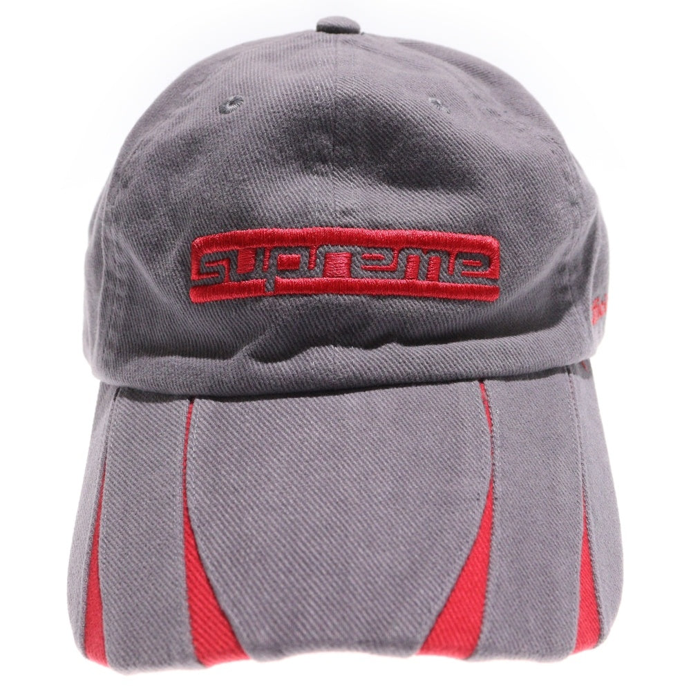 SUPREME(シュプリーム) 23AW Jagged Visor 6-Panel ジャグ バイザー 6パネル キャップ 帽子 グレー/レッド