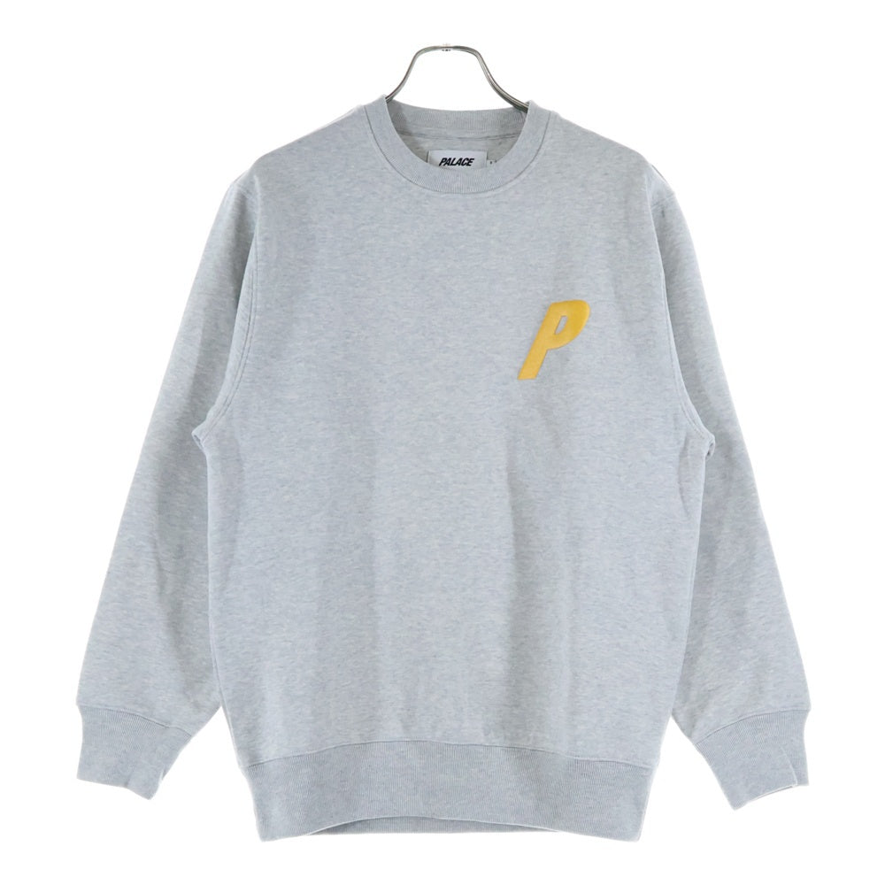 Palace Skateboards(パレススケートボーズ) P3 GLITTER CREW グリッターロゴ クルーネックスウェットトレーナー グレー
